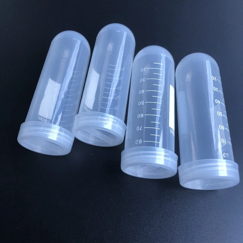 12pcs 100ml plastic centrifuge tube with scale line sample tube with screw cover cap use in PCR analysis centrifuge tube