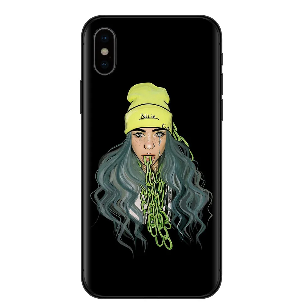 Fashion girl billie eilish cover of ocean eyes art Phone Case For SamSung S10 S9 S8 Plus S6 S7 Edge A50 A70 A30 Soft TPU Cover - Цвет: TPU H34