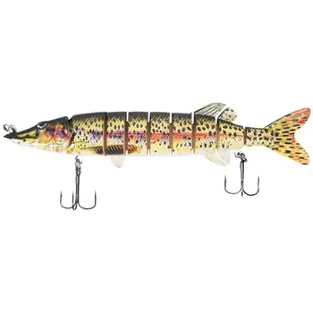 

8 inch/20cm Pike Muskie Fishing Lure Swimbait Crankbait Hard Bait Fish Tackle,B