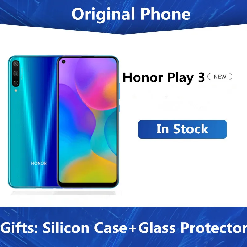 

DHL Fast Delivery Honor Play 3 Cell Phone Kirin 710F Octa Core Android 9.0 6.39" IPS 1560X720 6GB RAM 64GB ROM 48.0MP GPU TURBO