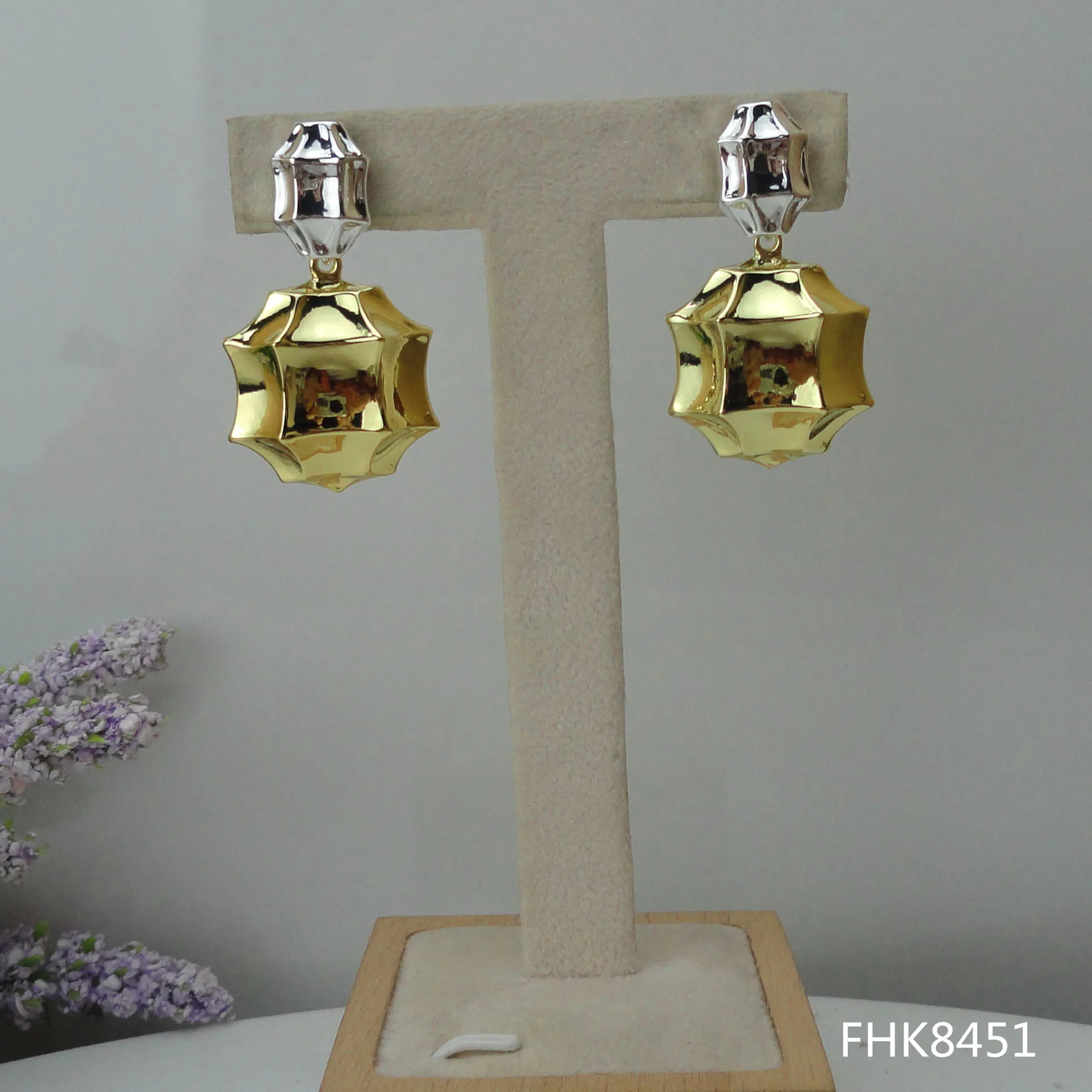 Yuminglai 24K Dubai Gold Earrings Brazilian Earrings for Women FHK7977