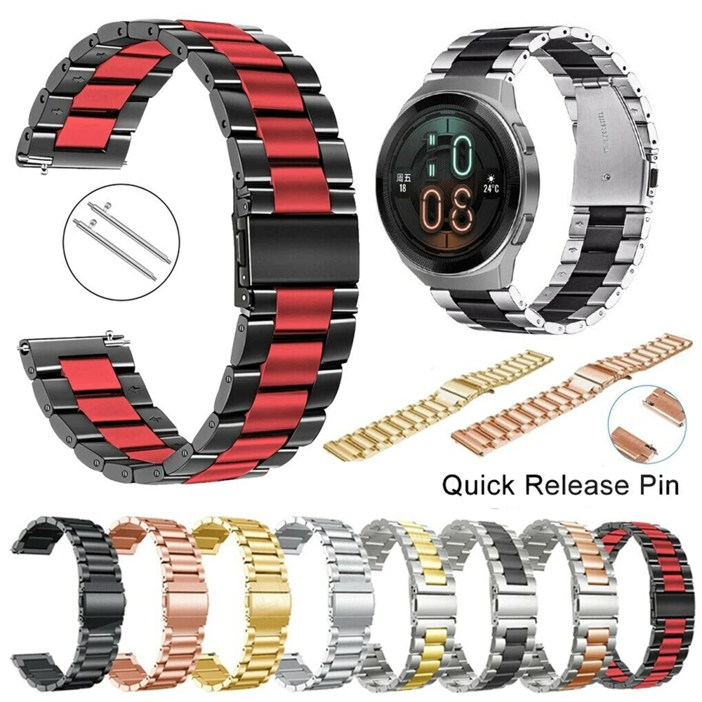 

Ремешок для часов Huawei GT 2e 46 мм браслет 20 мм 22 мм ремешки из нержавеющей стали для часов Huawei GT2/Samsung Active2 40 мм 44 мм ремешок