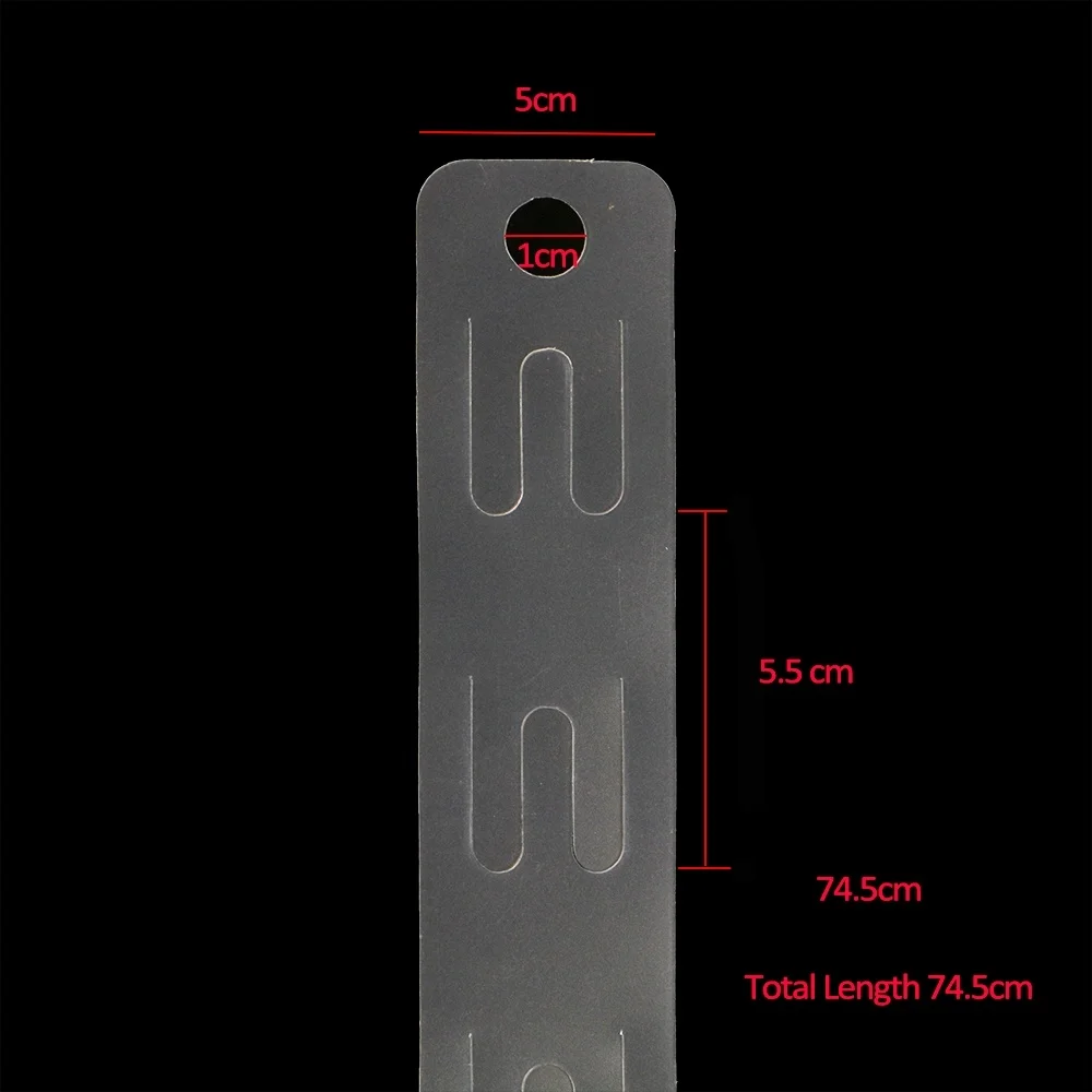 

12 Hooks Clear Supermarket Shelf Hanging Hook Strip Plastic Merchanding Hanging Snacks Display Clip Strip