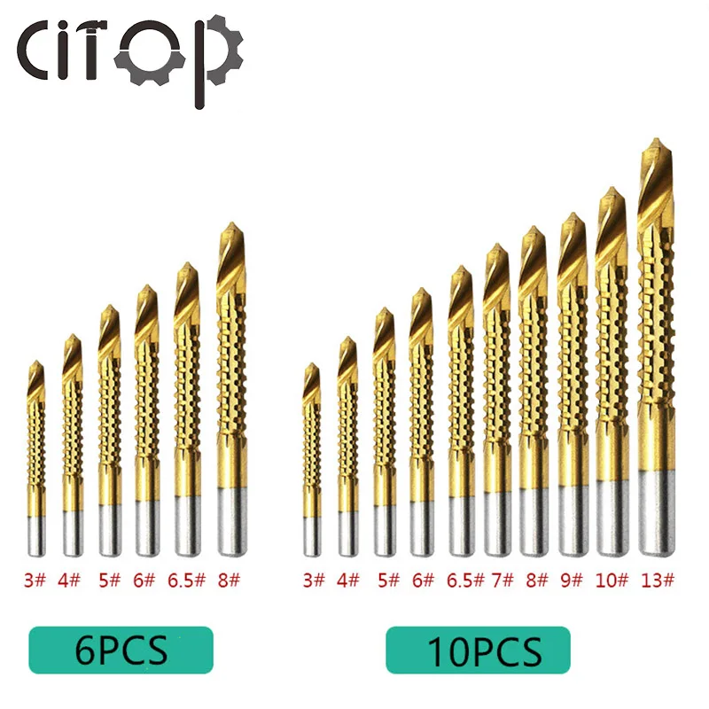Сверло с титановым покрытием Citop 3 8 мм HSS круглым хвостовиком для сверления