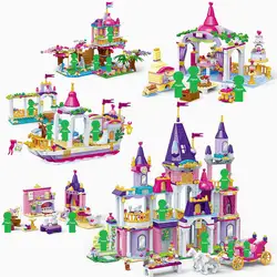 2019 Новый gudi Принцесса замок Королевский праздник наборы строительные блоки Модель Кирпичи Классические друзья дети девочка игрушки