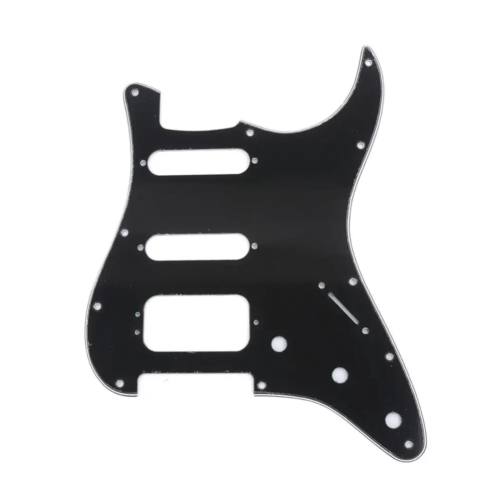 Musiclily Pro 11 Hole Round angle HSS Guitar Strat Pickguard для США/Мексики Stratocaster 3 винтовой пикап 3Ply