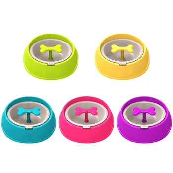 

Pet Dog Bowl Healthy Diet Supplies Slow Feeder Anti Choking Puppy Cat Eating Dish Bowl Anti-Gulping Anti-fat Food Plate