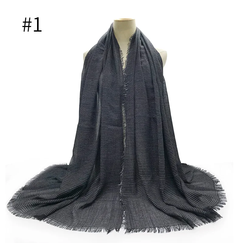 Новейшие Модные женские шали полосатый длинный мягкий шарф винтажный женский длинный шейный большой шарф шаль накидка из вискозы шарфы с кисточками