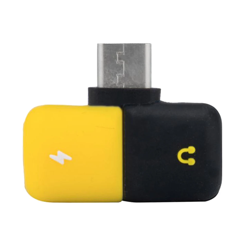 3 Pieces Capsule 2 In 1 USB C Headphone Audio & Charger Adapter Splitter