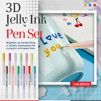 

6PCS/set 3D Highlighter Pen DIY Hand-painted Graffiti Creative 3D Jelly Pen Set