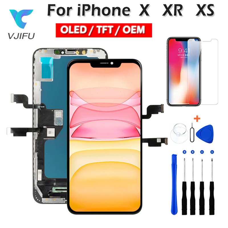 Original OLED LCD Display For iPhone 10 X XR XS Max Screen Replacement Incell TFT With 3D Touch Digitizer Assembly No Dead Pixel screen for lcd phones good