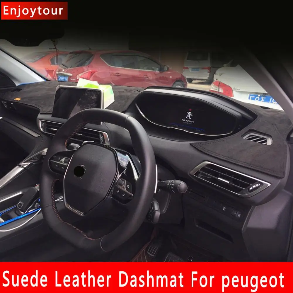 Коврик для приборной панели из замши peugeot 208 2008 308 408 308s 307 301 4008 3008 5008 508