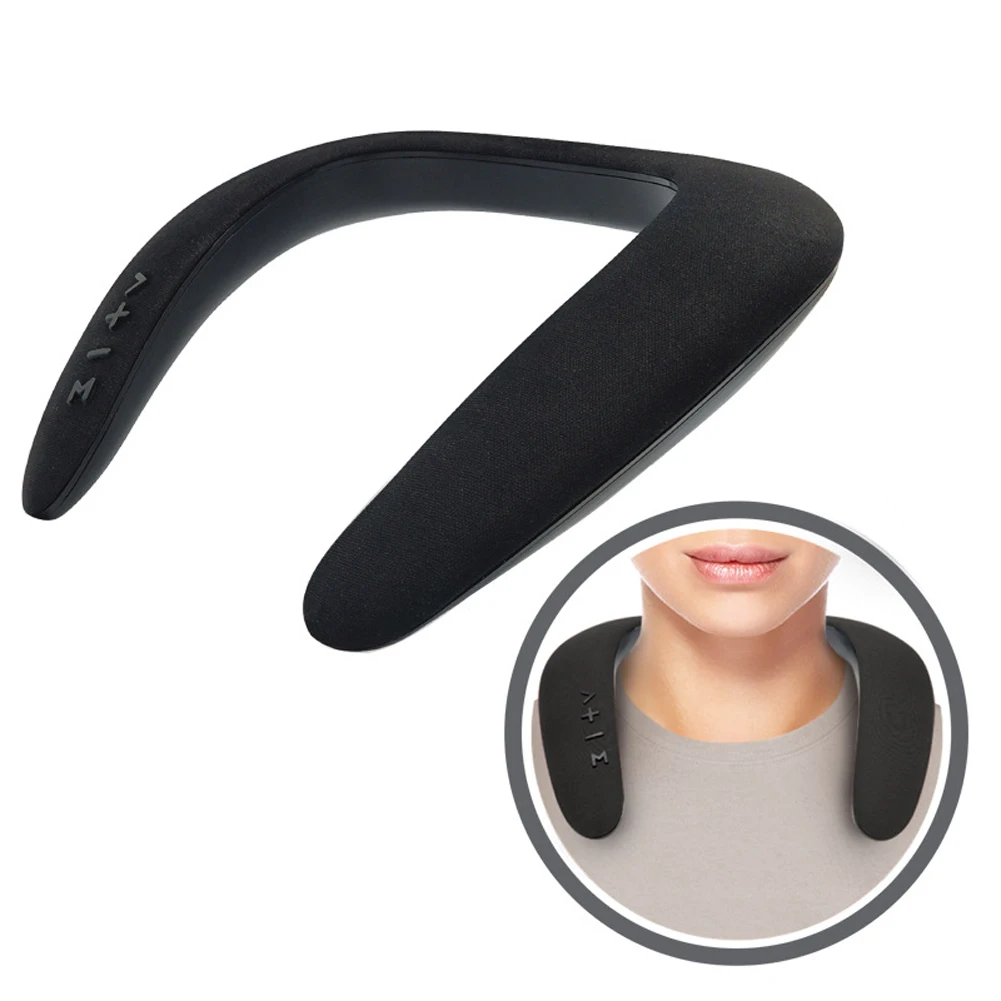 Fashion Wearable Wireless Waterproof Neck Hanging 5D Stereo Protable Sport Bluetooth Speaker Rechargeable U Shaped Audio Gift |