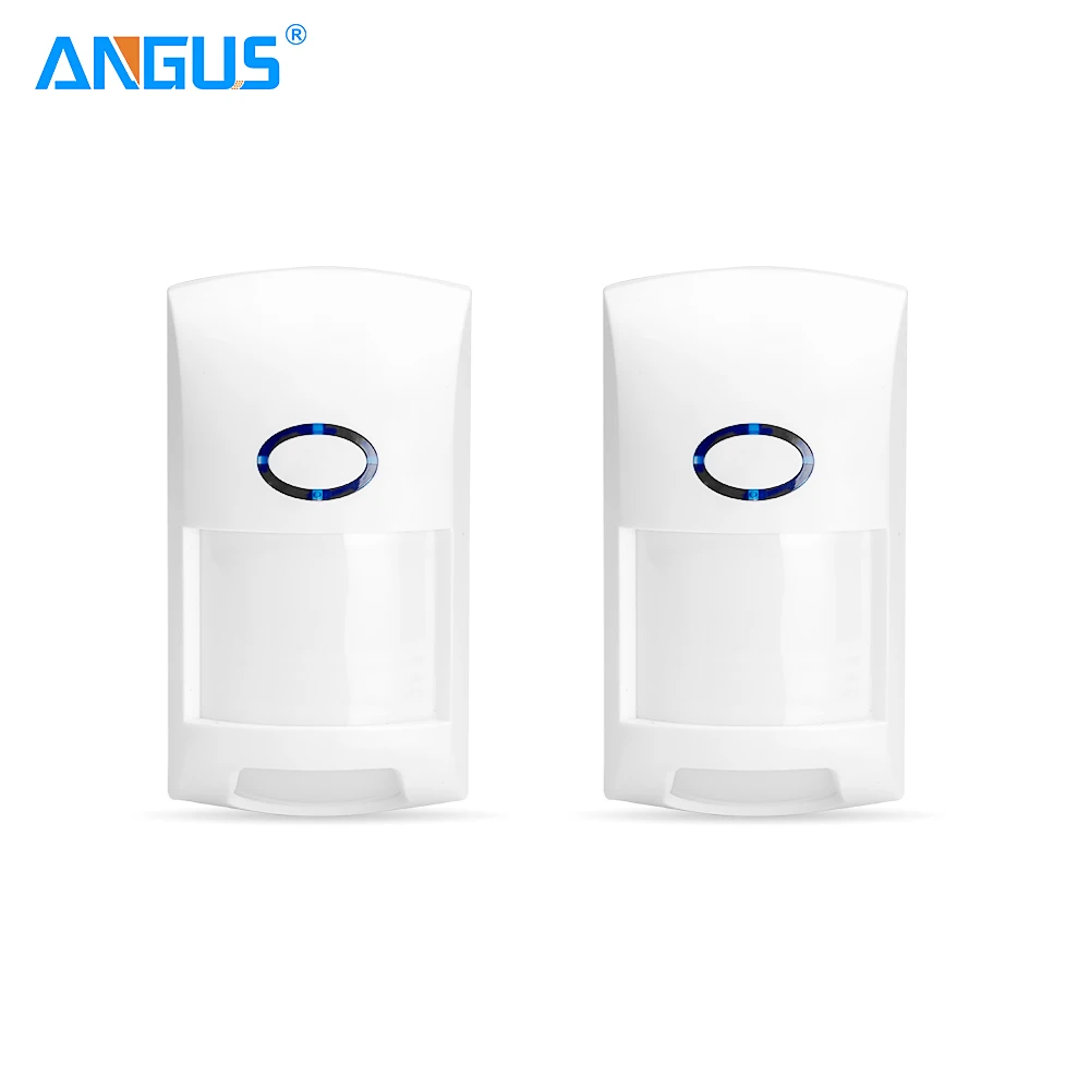 

Angus 433mhz Wireless Anti Pet Detector PIR Detector Motion Sensor for DIY Wifi GSM Home Intruder Burglar Alarm System 2PC UNIT