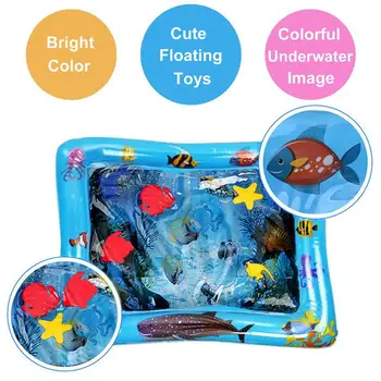 

Baby Inflatable Aquarium Water Playing Mat Tummy Time Toy Water Cushion Infants Toddlers Water Fill Prostrate Water Mat Pad