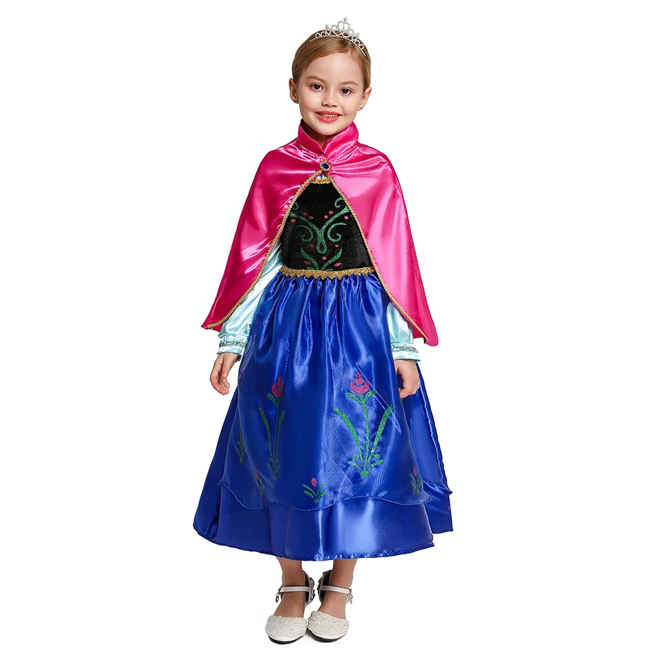 MUABABY Girl Elsa And Anna Fall Princess Coronation Dress Kids 8 H576440b96357407790129633e74c57b5I