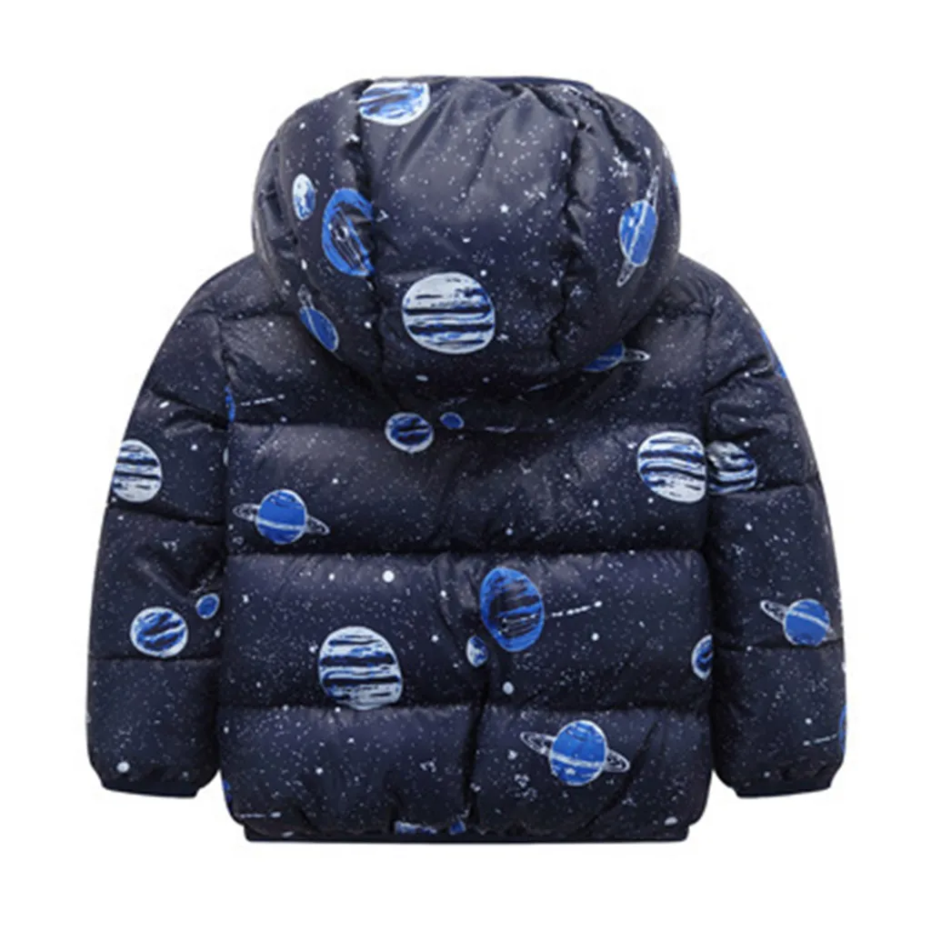 Модная детская одежда для мальчиков; хлопковая куртка с капюшоном и круглым вырезом для маленьких мальчиков; теплая верхняя одежда; H4