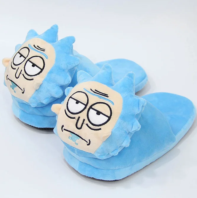28cm 7 estilo creativo Sr. Meeseeks Morty Smith Sánchez Zapatillas de felpa de invierno zapatos de interior juguete de peluche suave