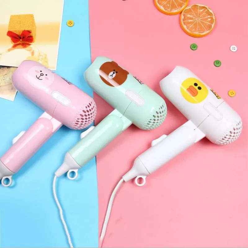 Secador de pelo plegable con dibujos animados para el hogar, dispositivo de  peinado de 220V, portátil, con estampado Animal creativo|Secadores de pelo|  - AliExpress