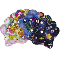 reusable cloth pads for periods, red micro-fleece inner menstrual pad with wings, 4 sizes women sanitary day and night pads 1