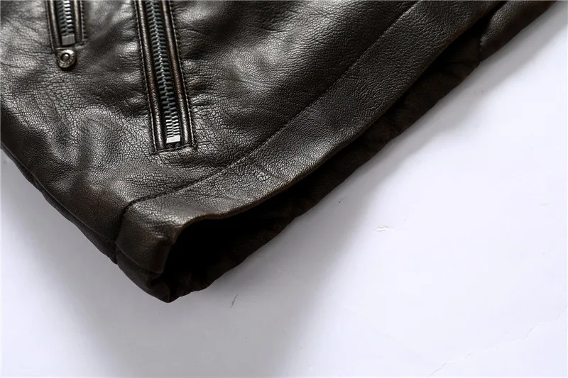 New Winter Warm Fully Coat Faux Leather Jacket Men Thicken PU Jackets Fleece Fashion Biker Jacket Veste Cuir Homme Hiver