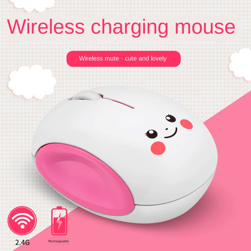 2 4グラムかわいいピンクワイヤレスマウスvartoonミュートミニマウスデスクトップコンピュータオフィスビジネス充電ワイヤレスマウスpcのラップトップ Mice Aliexpress