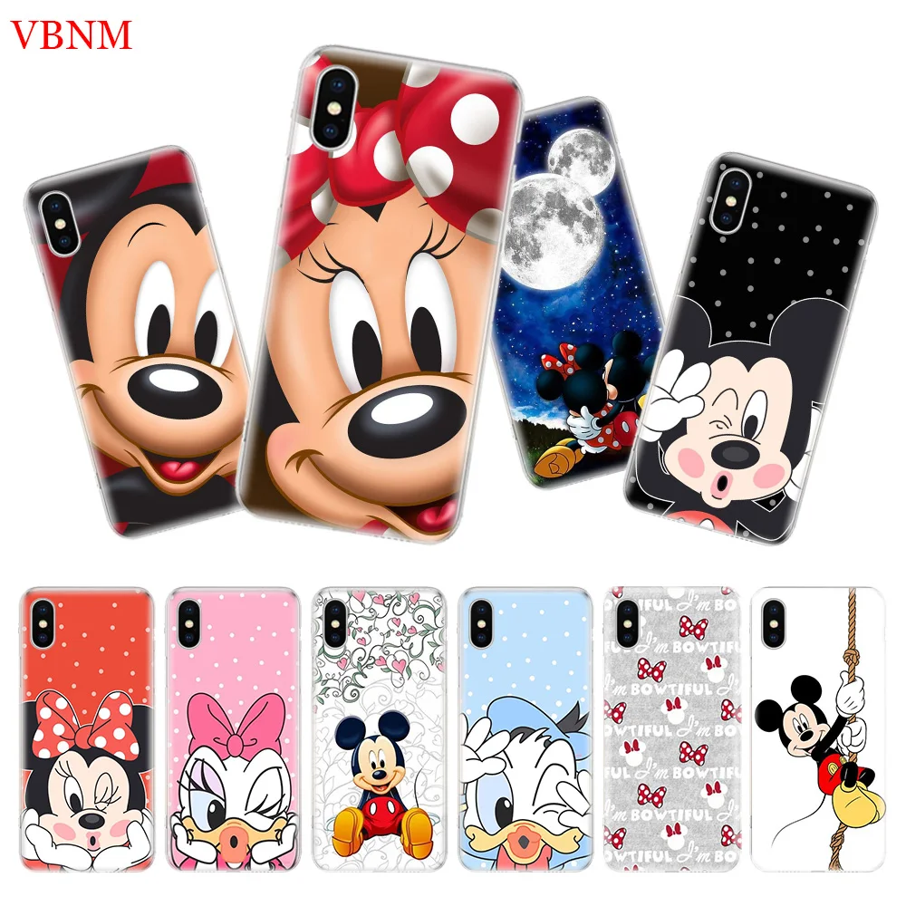 Задняя крышка с Минни Маус для телефона чехол iPhone 7 8 6 6S Plus X 10 Ten XS MAX XR 5 5S SE Art Fashion Shell