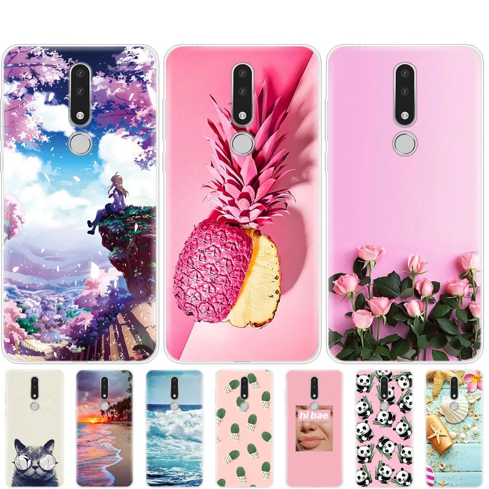 

For Nokia 3.1 Plus Case bumper Painted Silicone Soft TPU Back Cover Nokia3.1 For Nokia 3.1 Plus 2018 Phone Case protective coque