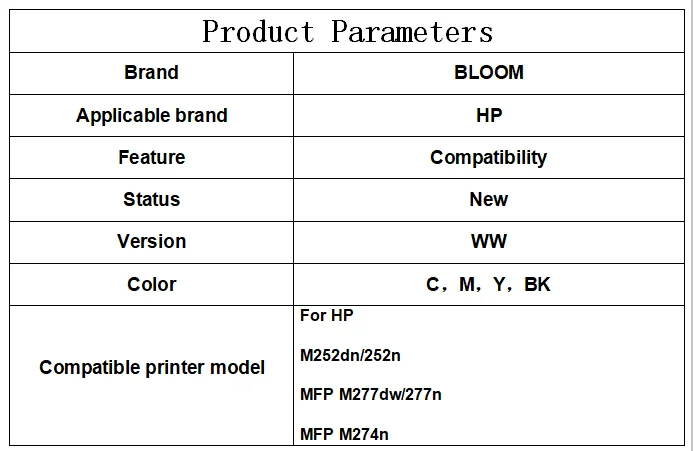 CF400 CF400A CF401A CF402A CF403A 201A обломок тонера для hp Цвет Laserjet M252 M277 M252dw M252n M277dw M277n M274n принтер