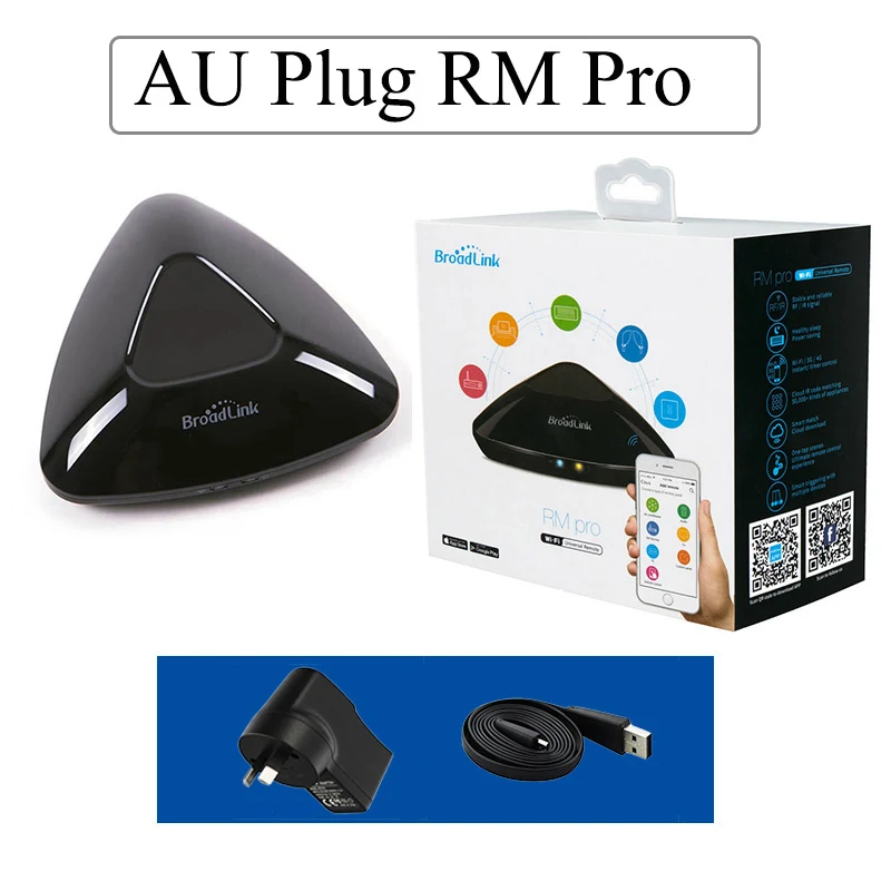 AU RM PRO PLUS Broadlink RM PRO RM MINI3 Универсальный Интеллектуальный пульт дистанционного управления домашней автоматизации WiFi+ IR+ RF переключатель совместимый с Alexa Google Home - Цвет: AU RM PRO PLUS