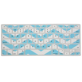 

Zig-Zag Keyboard Cover Skin For Pro 13 15 17 inch Blue