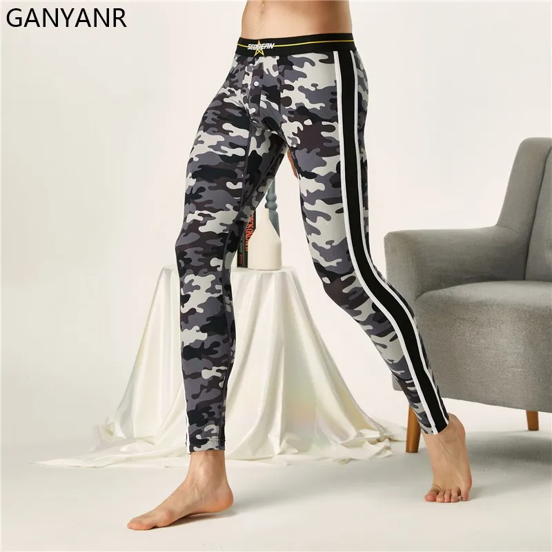 GANYANR Compression Pants Running Tights Men Gym Sportswear Leggings Fitness Sport Basketball Sexy Training Jogging Long Yoga