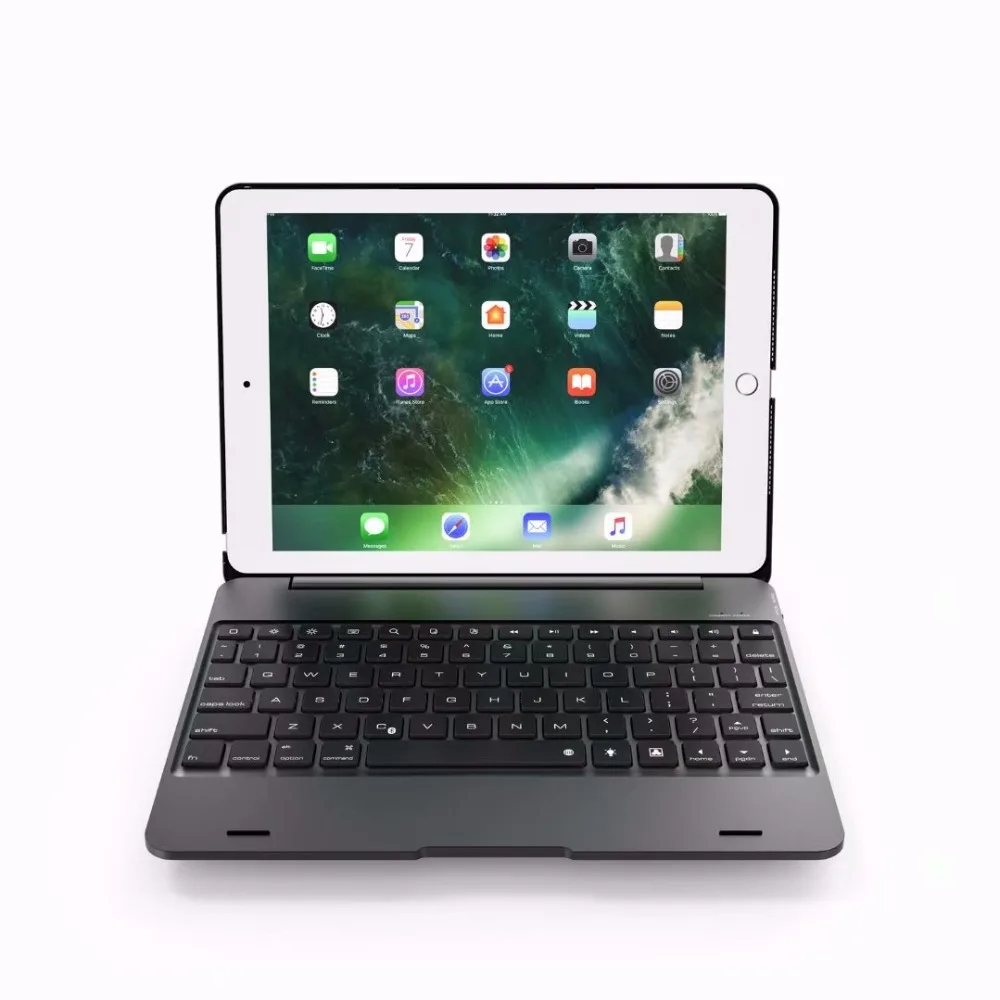 Креативный Чехол для Ipad Pro 9,7 Air 2 с Bluetooth, умный креативный Чехол для IPad Pro 9,7 Air 2 с подставкой из АБС-пластика - Цвет: black