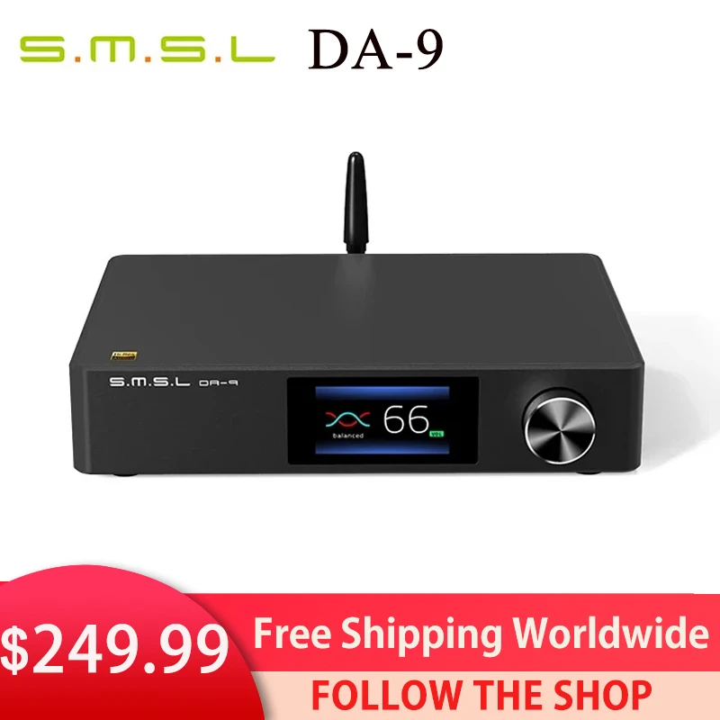 Усилитель мощности звука SMSL DA-9 Bluetooth 5 0 с поддержкой aptX DA9 NJW1194 вход RCA/XLR/BT