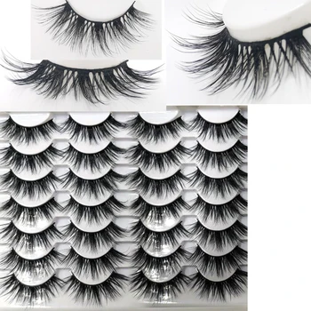 

14 pair 3D Mink Lashes False Eyelashes Fluffy Thick Cross Dramatic Eyelashes Eye Lashes Reusable Wispy Eyelash Extension Make up