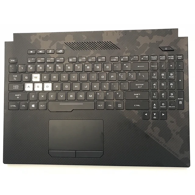 New Backlit Keyboard With Touchpad Palmrest For Asus Rog Strix Scar Ii Gl704 Gl704gm Gl704gm Dh74 Gl704gv Replacement Keyboards Aliexpress