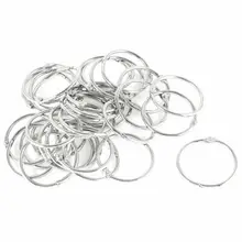 30 шт металлический Серебряный тон 1,6" диа открывающийся кольцо-вкладыш брелок