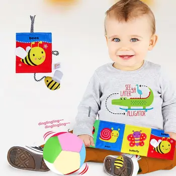 

Baby Cartoon Cloth Book Animal Puzzle Toys Perfect For Kids Infants Education Development - Newborn Canvas Bed 2020