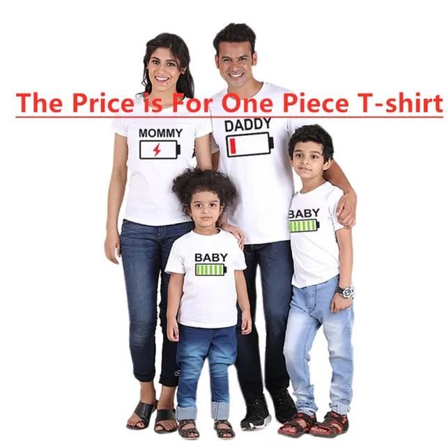 Dad and Me T-shirt Summer Mother and Daughter Clothes Boys Girls Cotton Top Family Matching Clothes tal mae tal filha Big Sister
