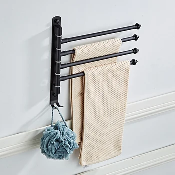 

IALJ Top 180 Degree Rotating Towel Rack Stainless Steel Towel Rack Movable Towel Bar Simple Fashion Towel Rack