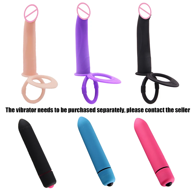 Ремешок для дилдо на пуле вибратор женщин Двойное проникновение анальный