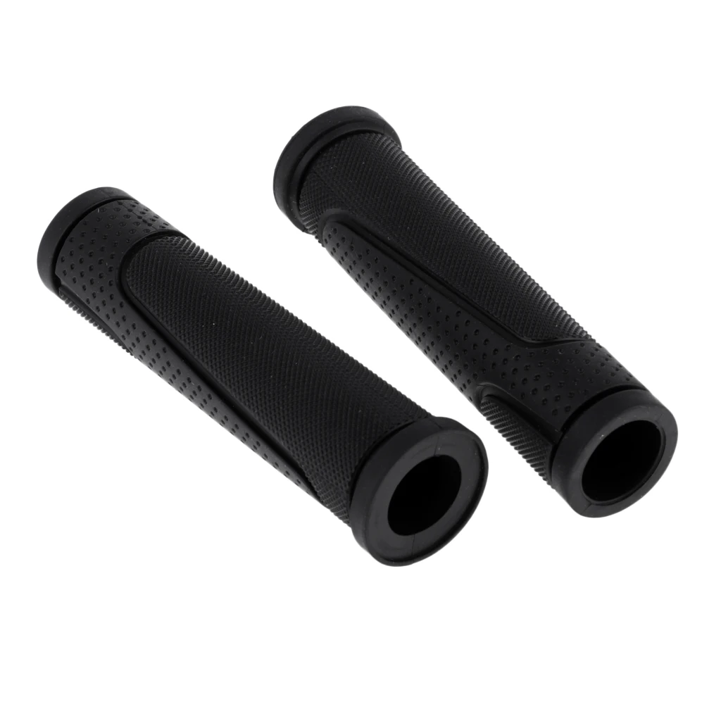 1 Pair Rubber Bike Bicycle Handlebar Handle Bar Grip Cover with Double Clamp Bicycle Grips