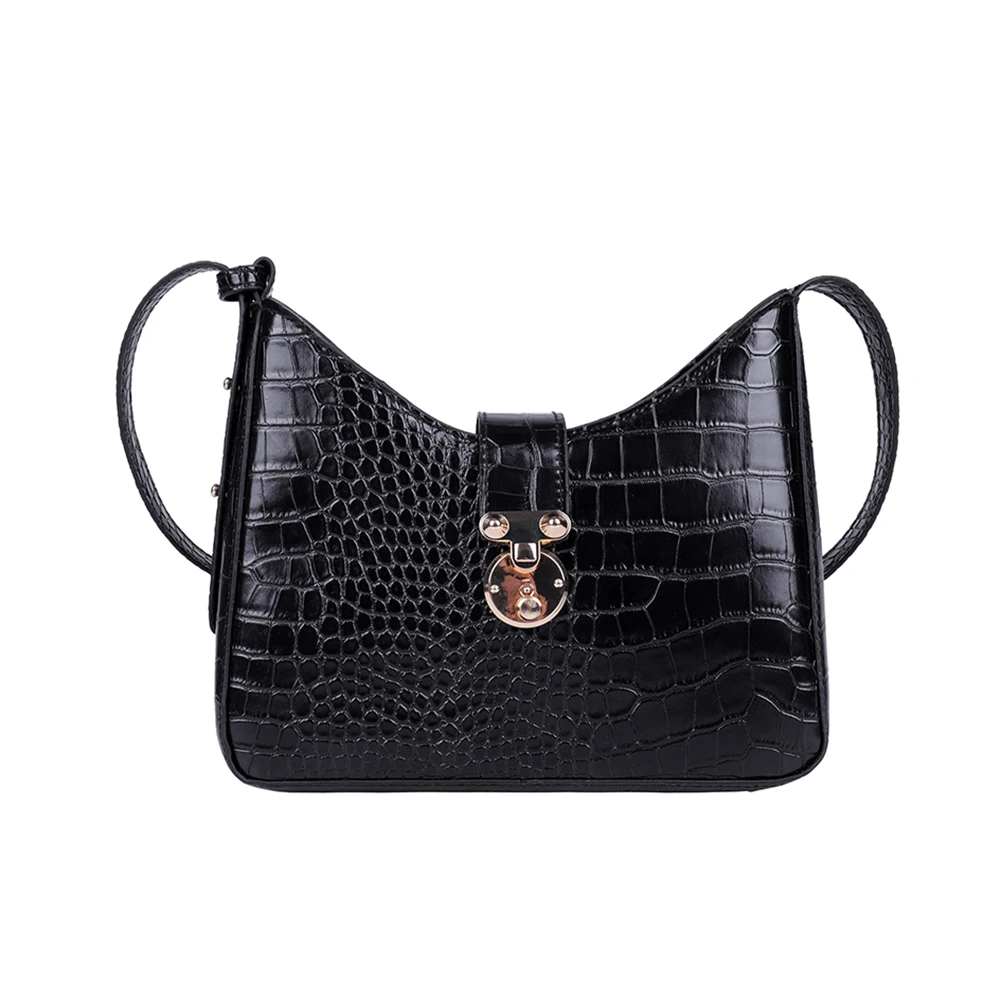 Ретро сумка на плечо из искусственной кожи с каменным узором Классическая