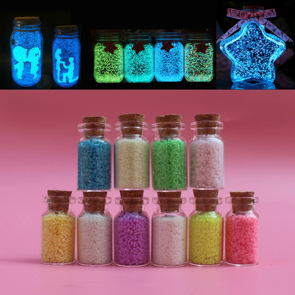 Super Fluorescent Luminous Particles Glow Pigment Bright Gravel Noctilucent Sand Glowing in the Dark Powder For Party DIY | Дом и сад