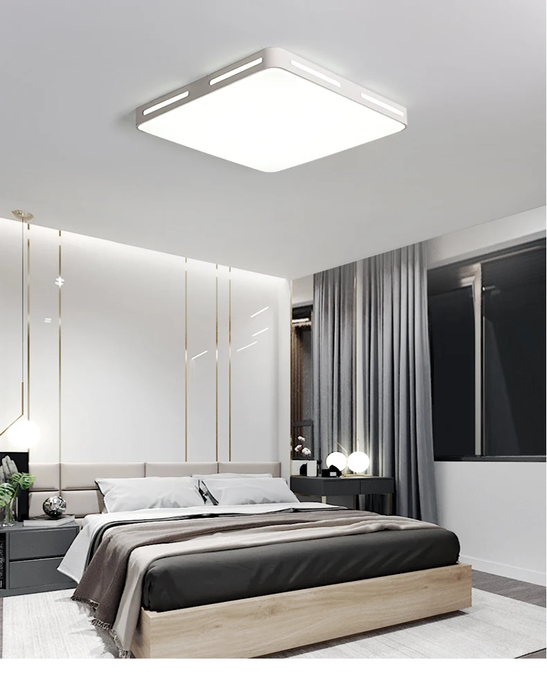 Современный потолочный светильник s светодиодный черно-белый квадратный ультра-тонкий практичный 5 см потолочный светильник для кухни гостиной светильник