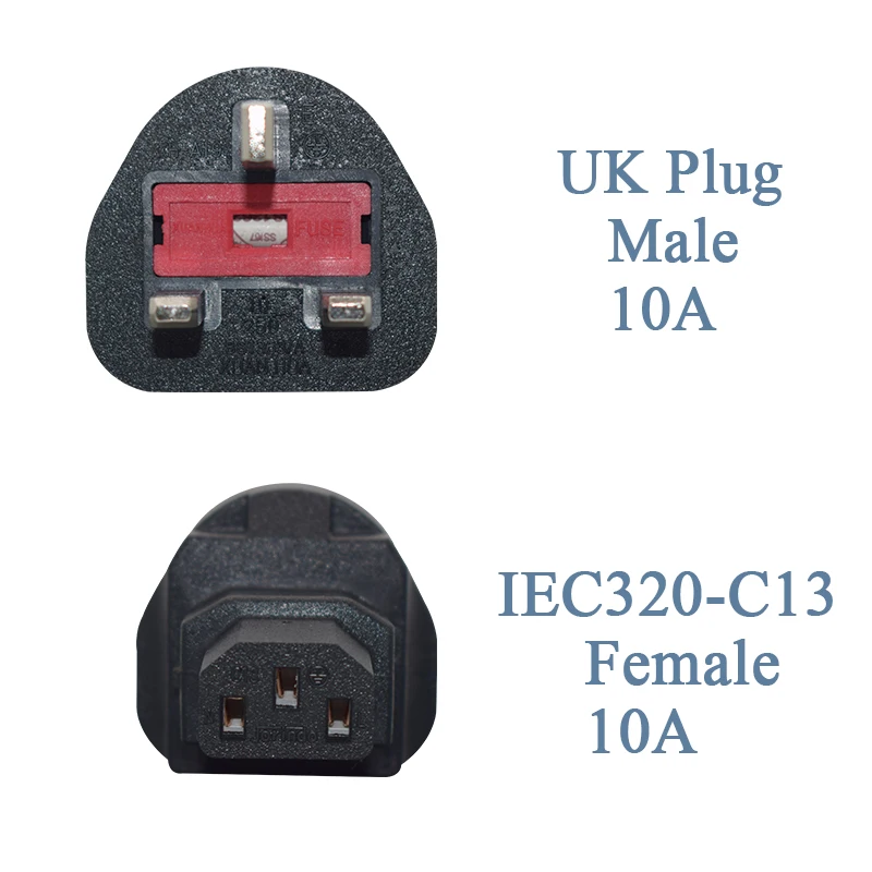 Великобритания преобразования питания разъем для IEC320 C13 GORNING, Великобритания 3 зубец конвертер, IEC320 C13 3 pin отверстие для Великобритании AC адаптер питания
