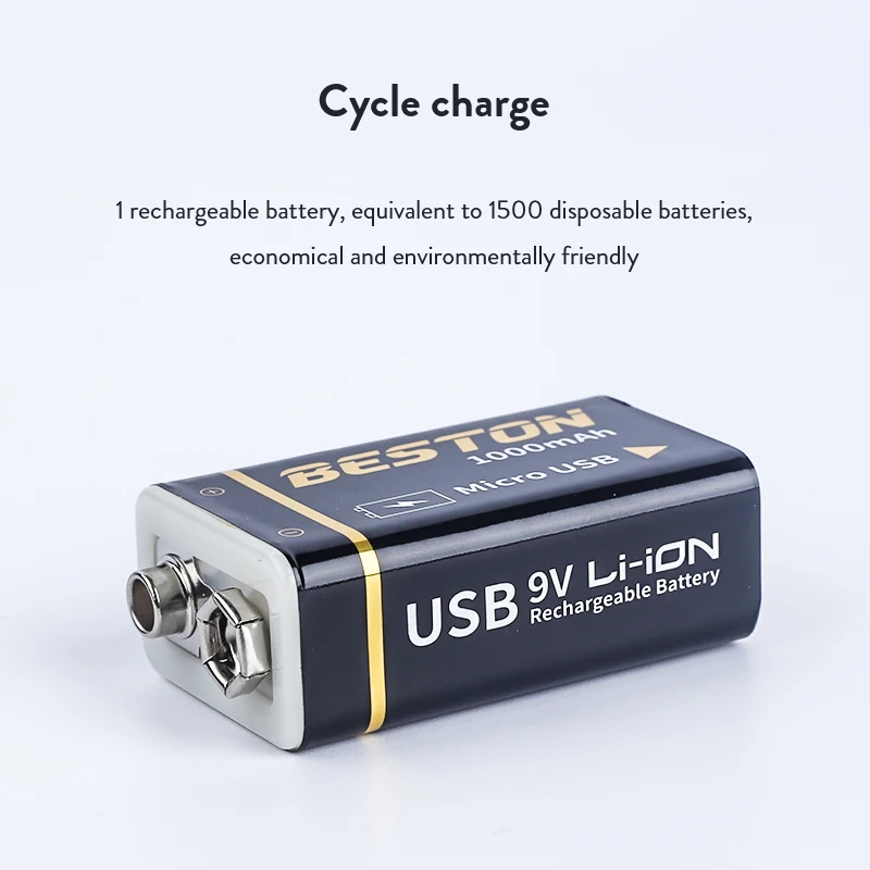 YATUO 1000mAh micro USB 9 Volt li-ion rechargeable 9v battery  6F22 9v usb battery for RC Helicopter Model Microphone Toy