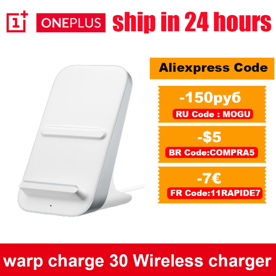 Оригинальное Беспроводное зарядное устройство OnePlus Warp Charge 30 Вт официальное Qi/EPP