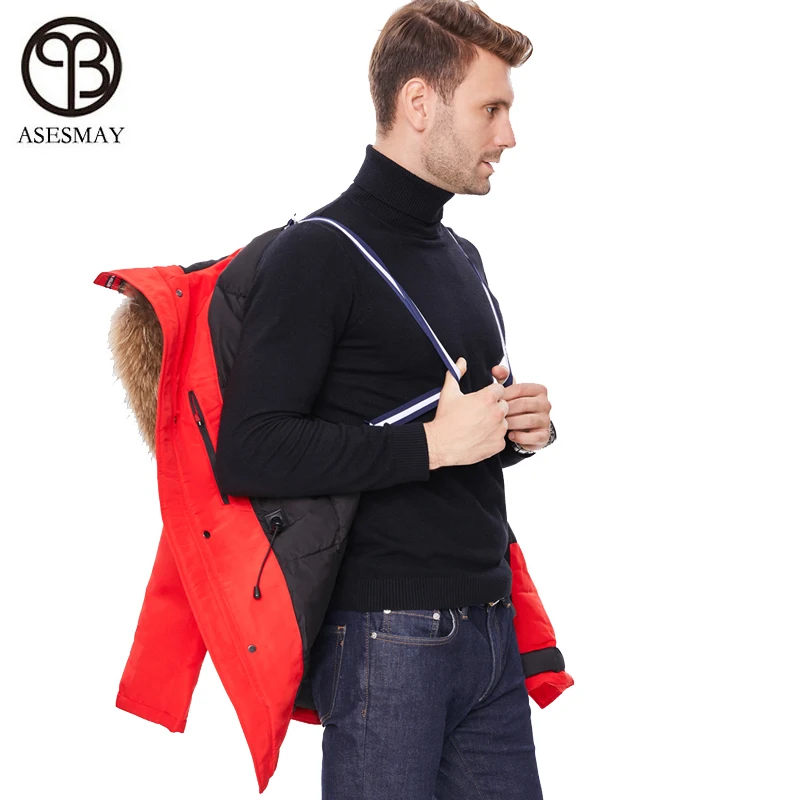 Winter Jacket 2021 New High-quality 90% White Duck Down Men Coat European Size Thick Warm Brand Parkas Degree For -30