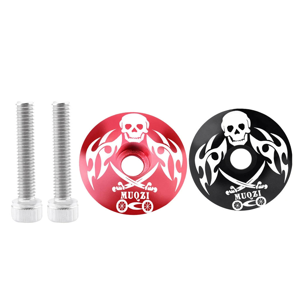 2Pcs MTB BMX Fixed Gear/Folding Bike Stem Top Cap Aluminum Alloy Bike Road Bicycle Headset Cover